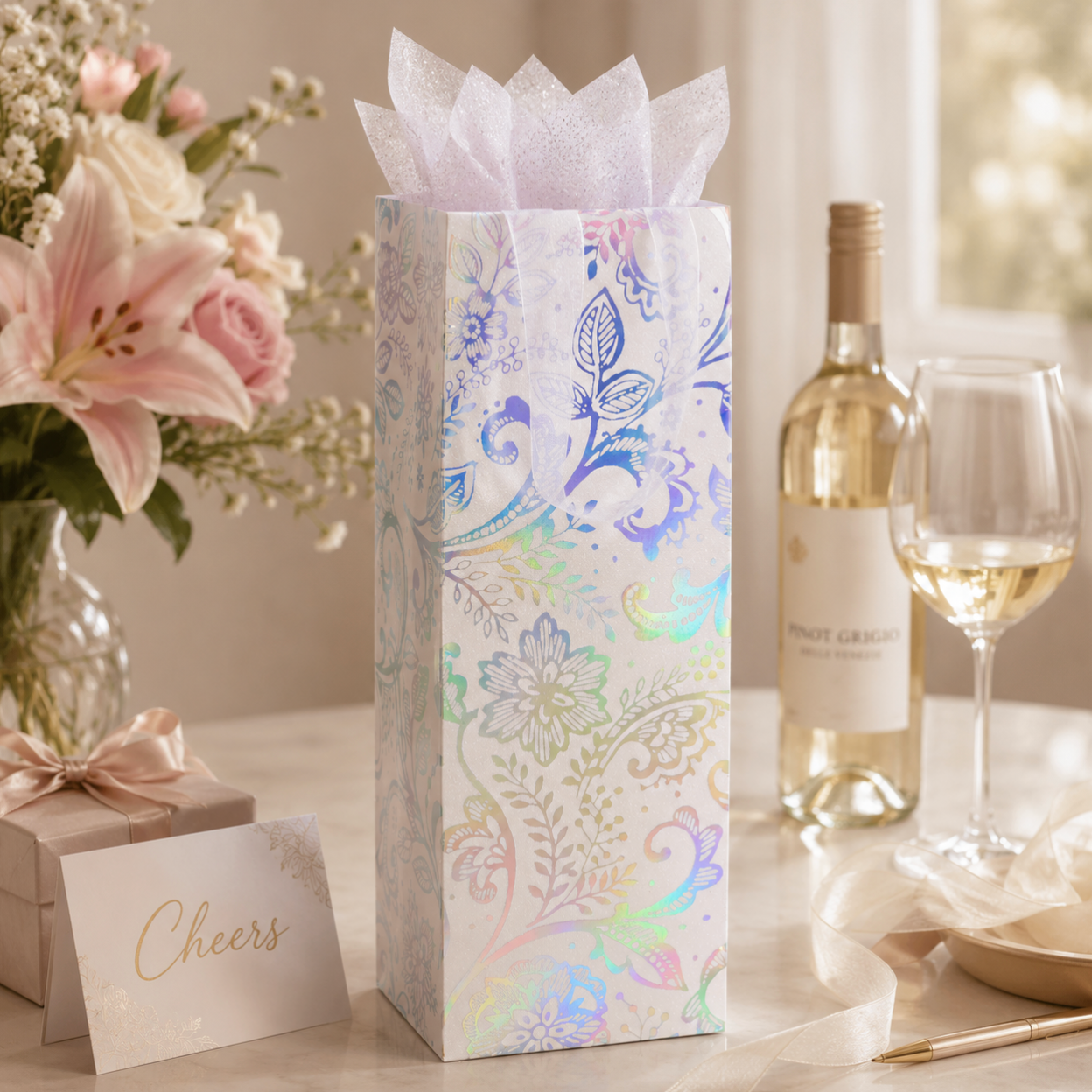 Elegant Bliss Bottle Gift Bag