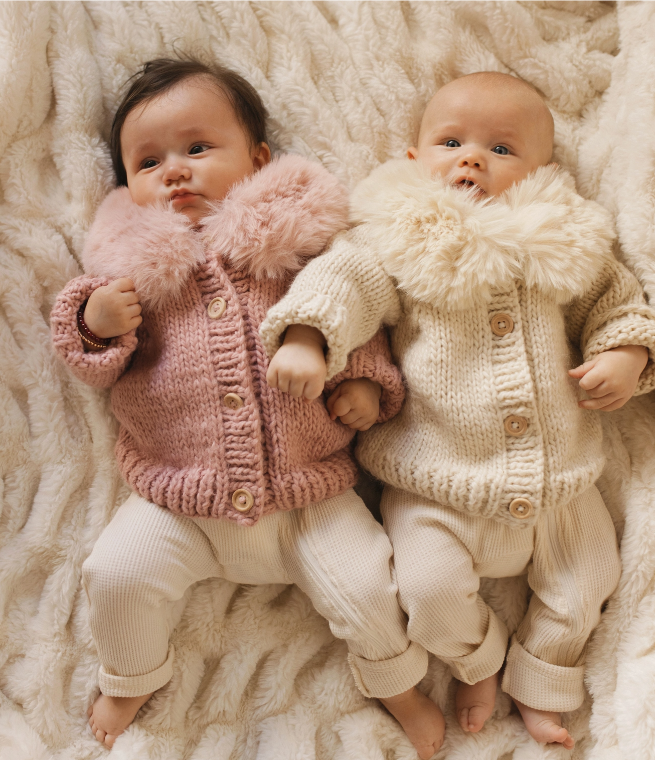 Fur Collar Natural Cardigan Sweater Baby & Toddler