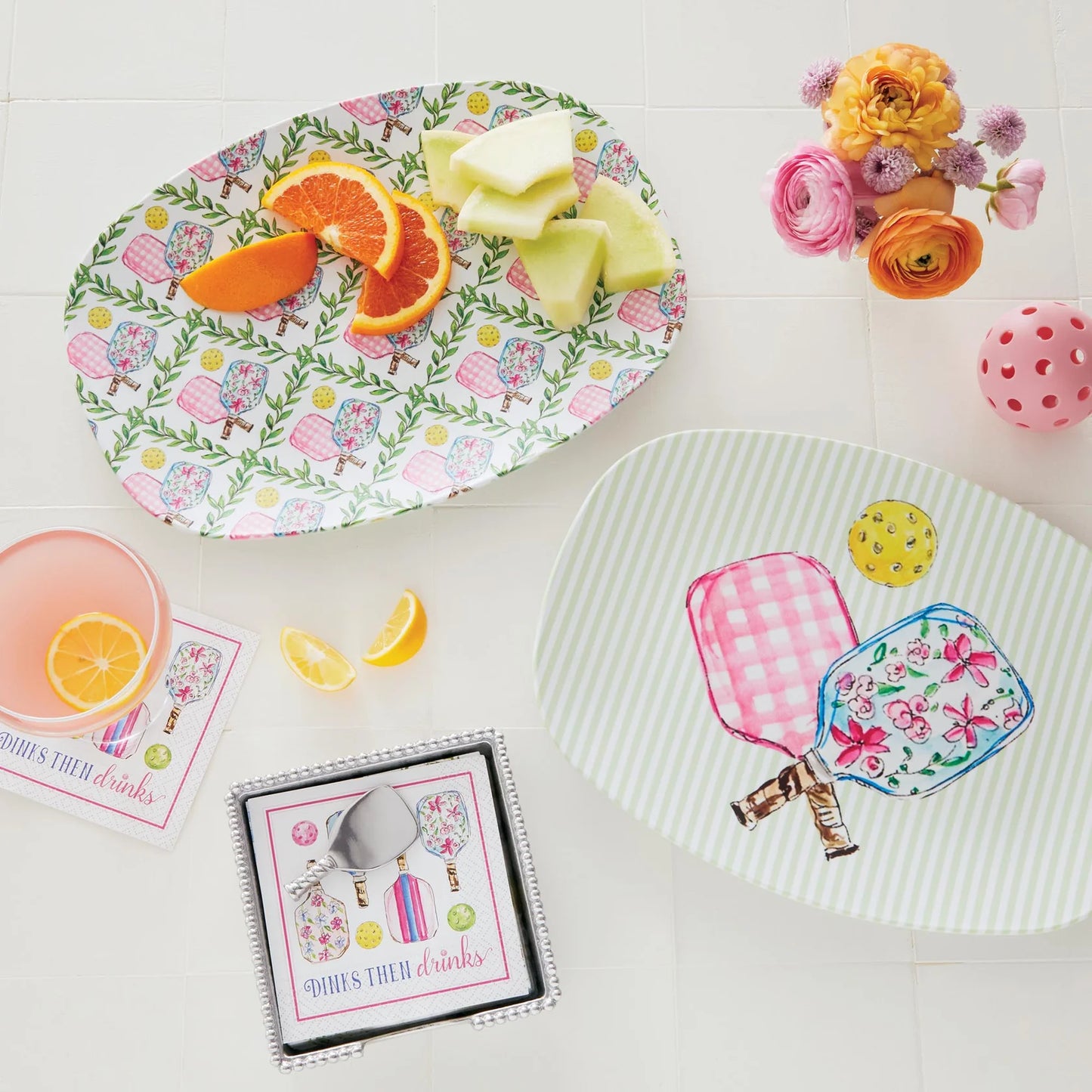 Pickleball Double Paddle Platter