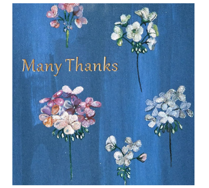 Tiny Floral Pattern Thank You Card