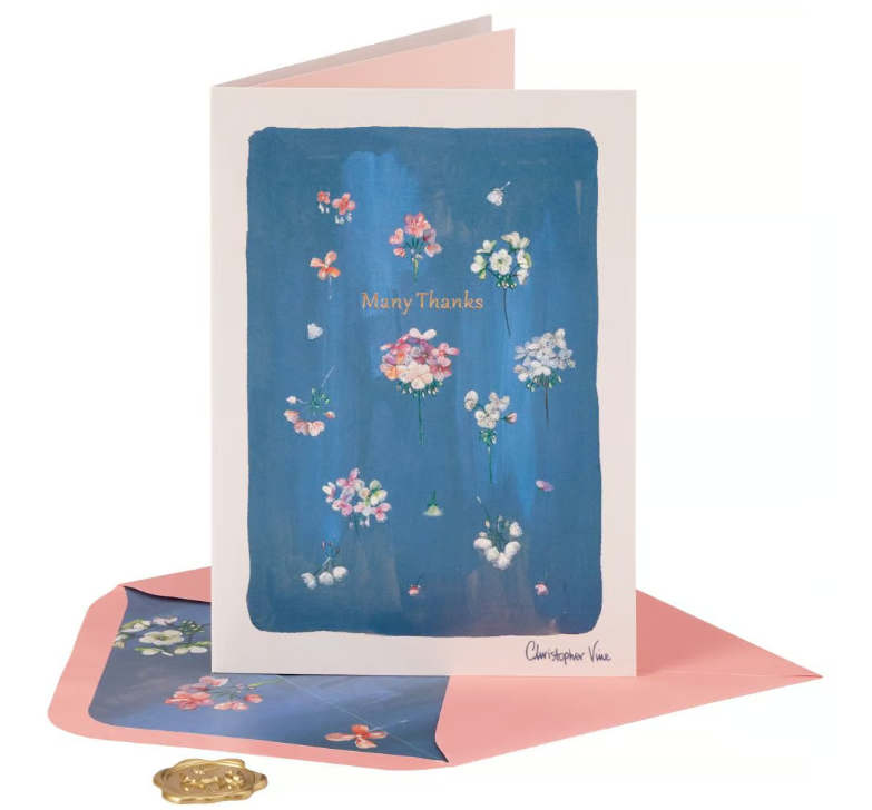 Tiny Floral Pattern Thank You Card