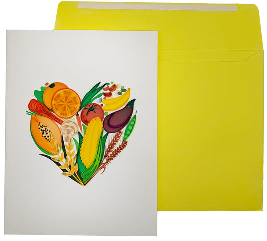 Quilled Vegetable Heart Card