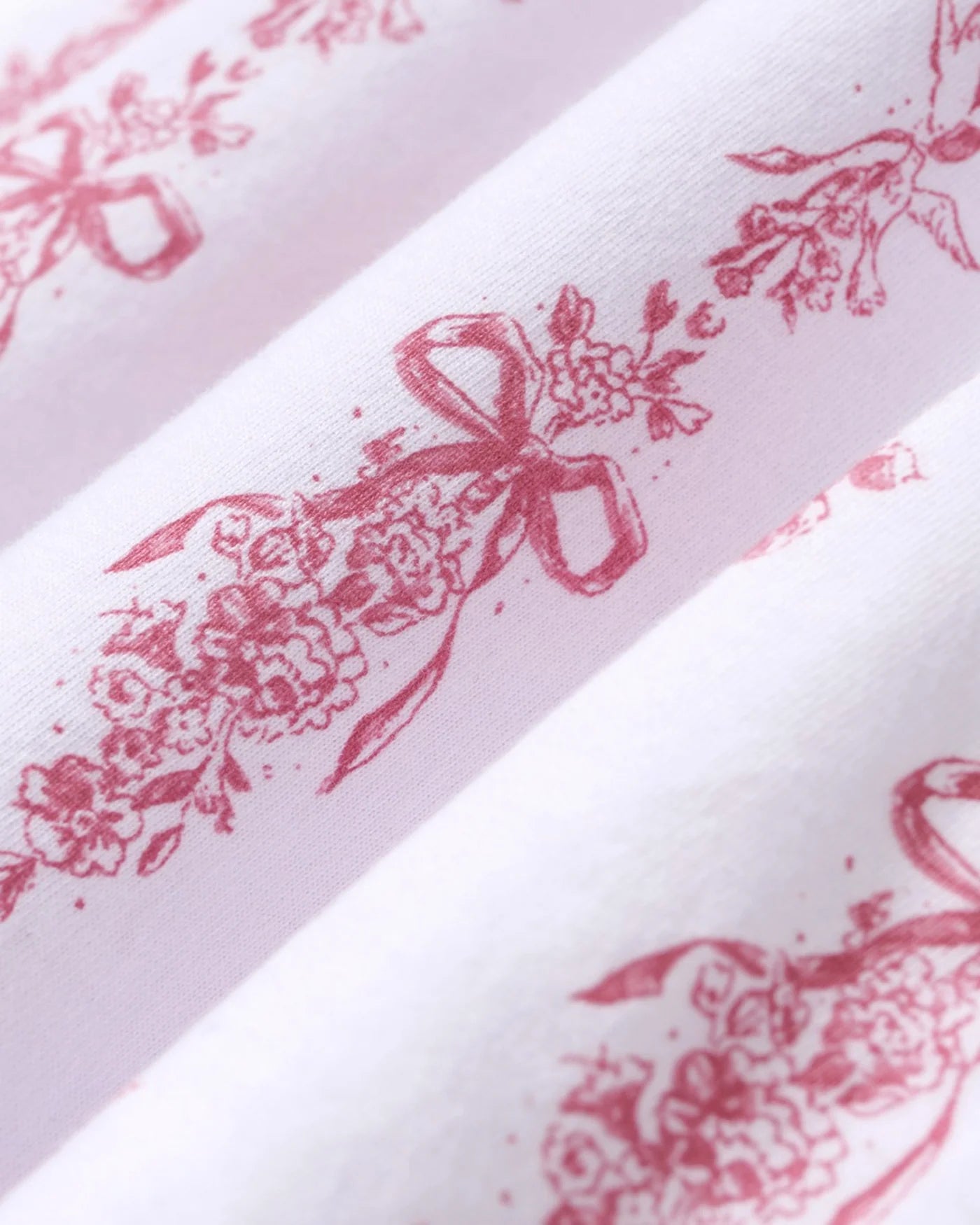 Olivia Wide Leg Pima Pajama Set in Pink Mayfair Toile