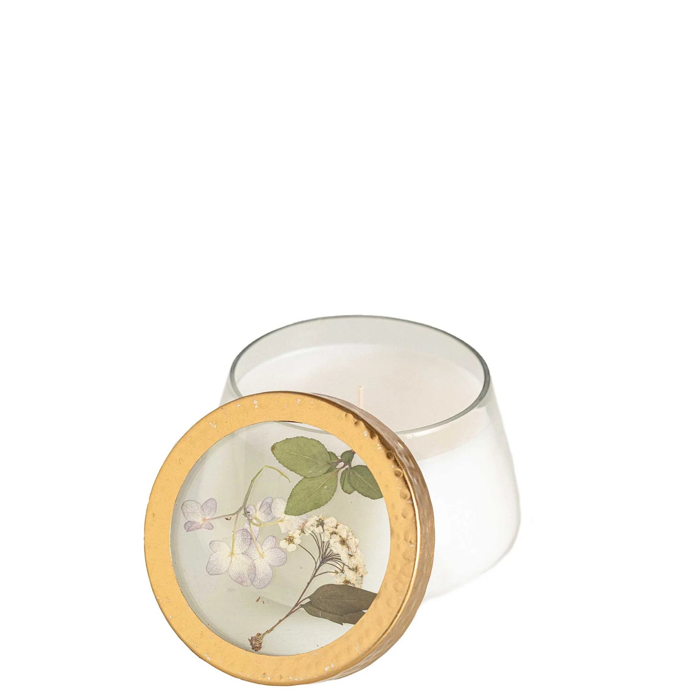 Black Currant + Bay Medium Pressed Floral Candle