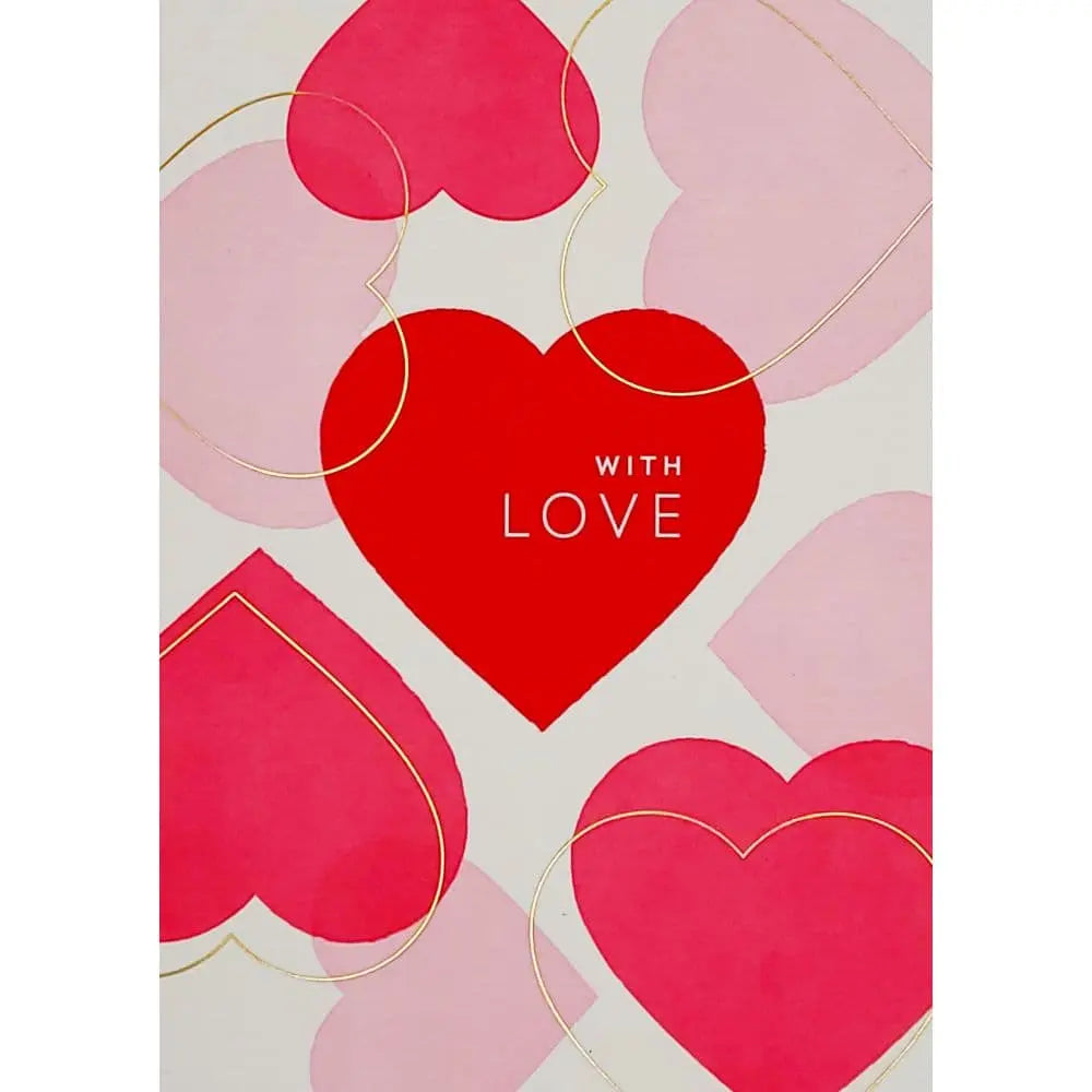 Overlapping Hearts Valentine's Day Card