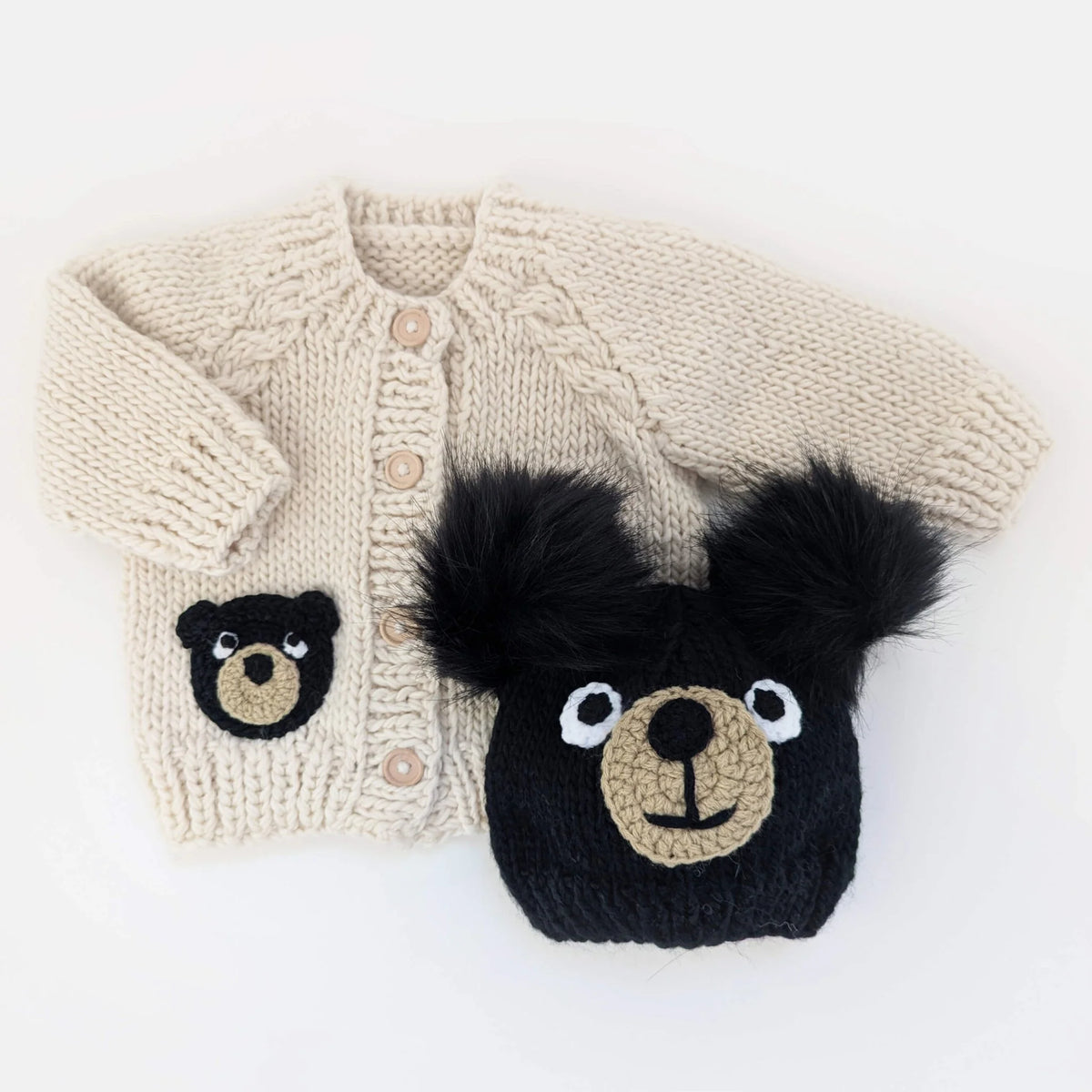 Black Bear Cardigan For Baby & Toddler