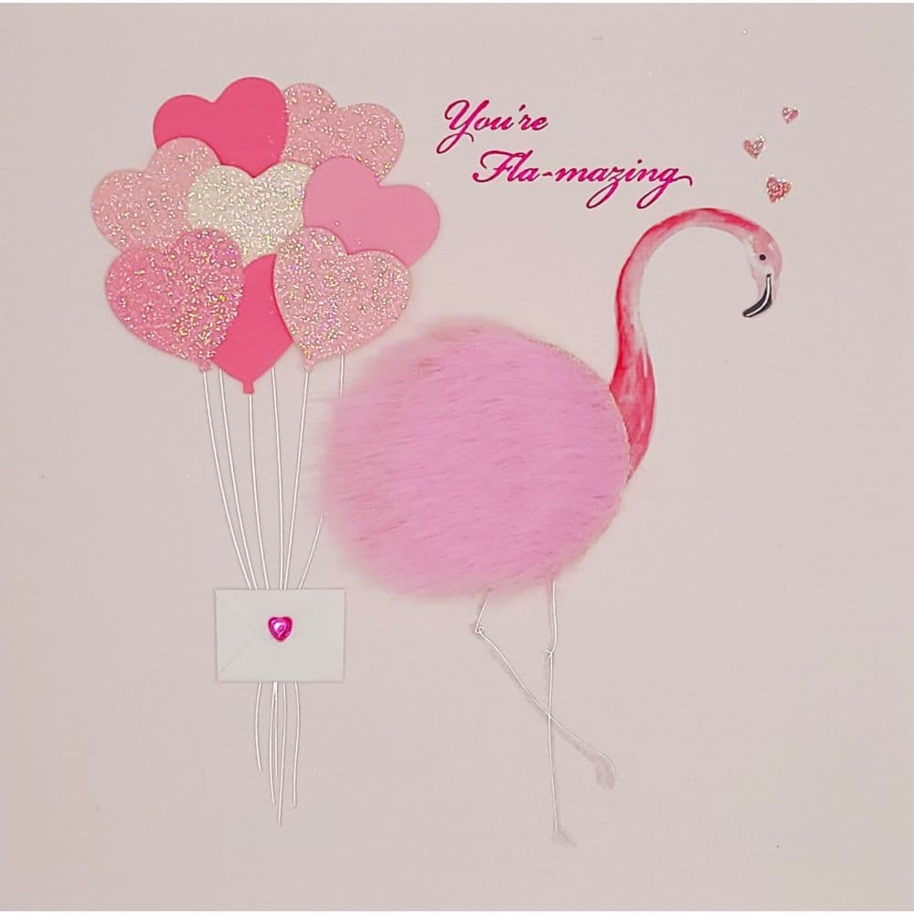 Fur Flamingo Valentine's Day Card