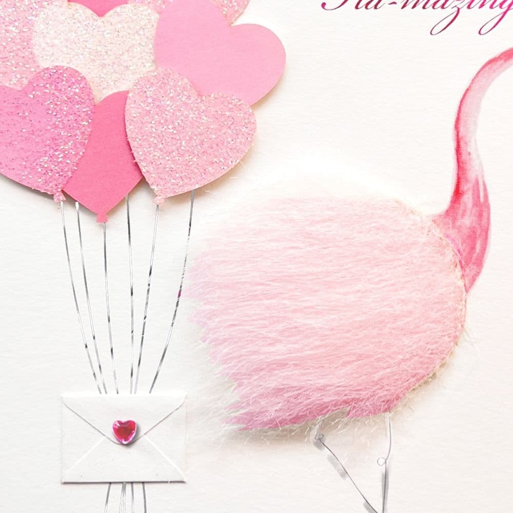 Fur Flamingo Valentine's Day Card