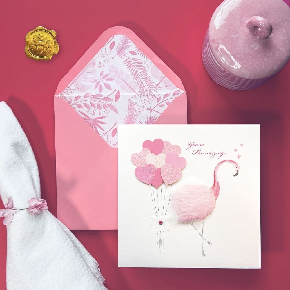 Fur Flamingo Valentine's Day Card