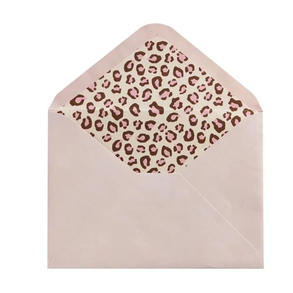 Leopard Baby Girl Congrats Baby Card