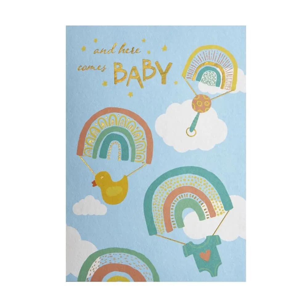 Parachutes Baby Shower Baby Card