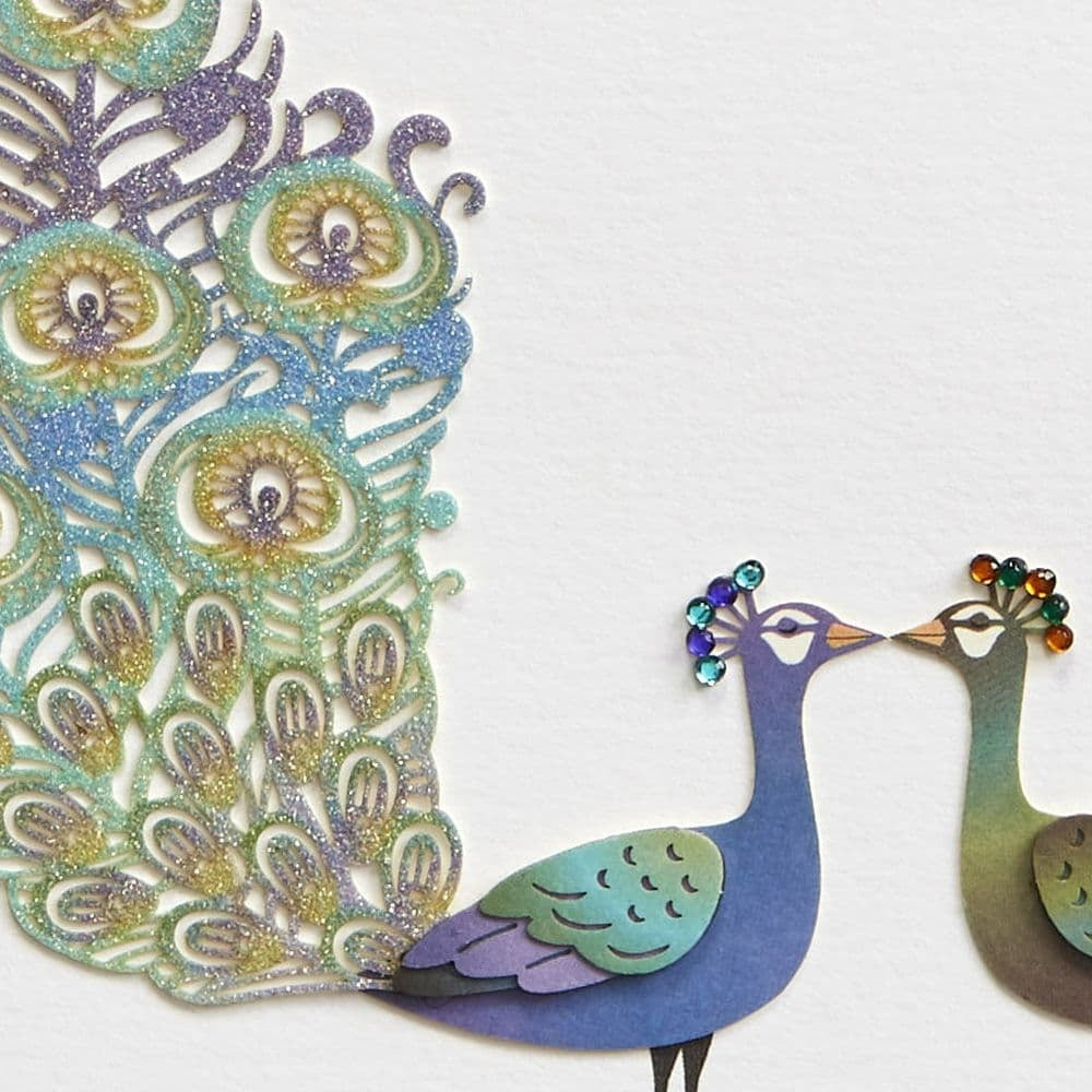Peacocks Anniversary Card