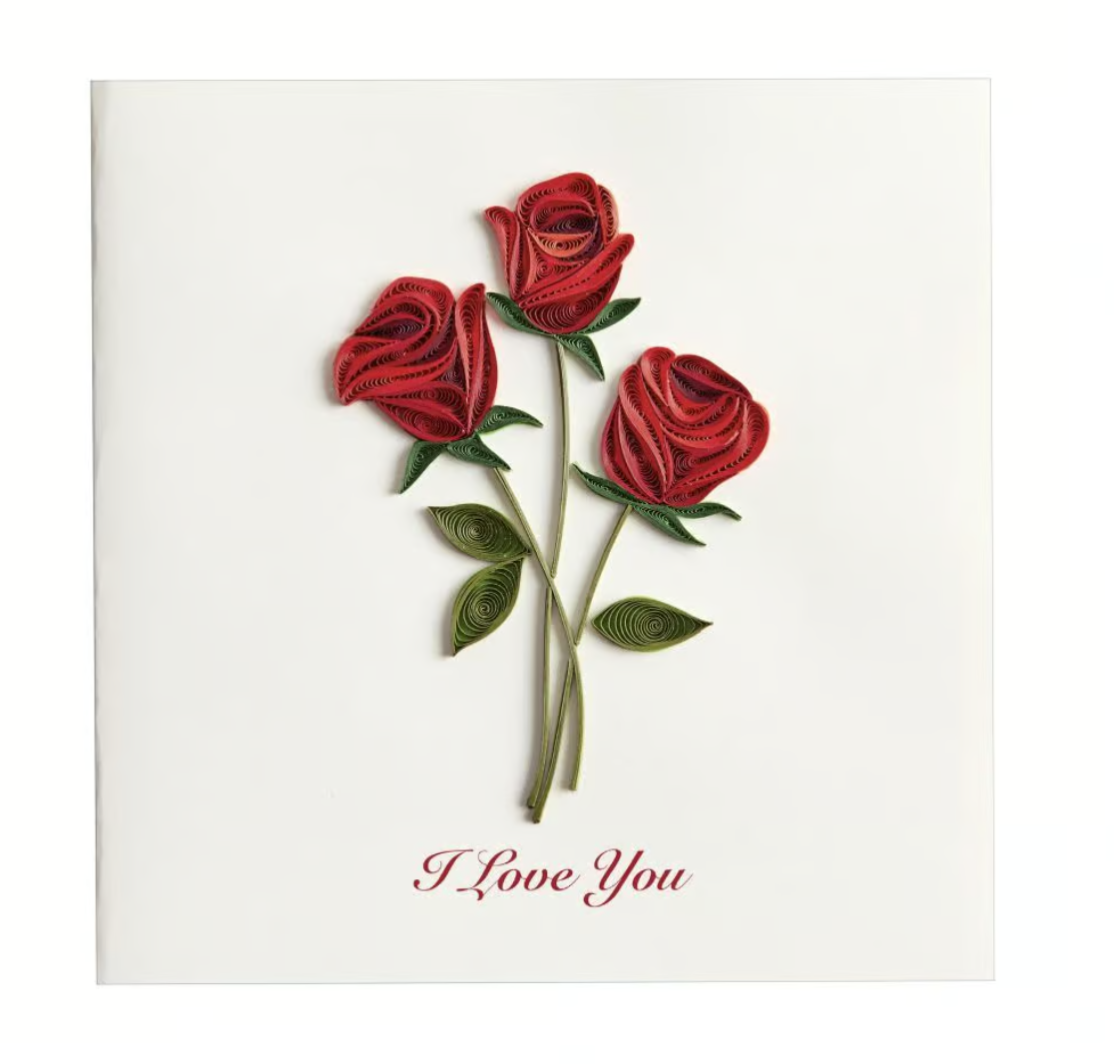 Three Roses Valentine's Day Card