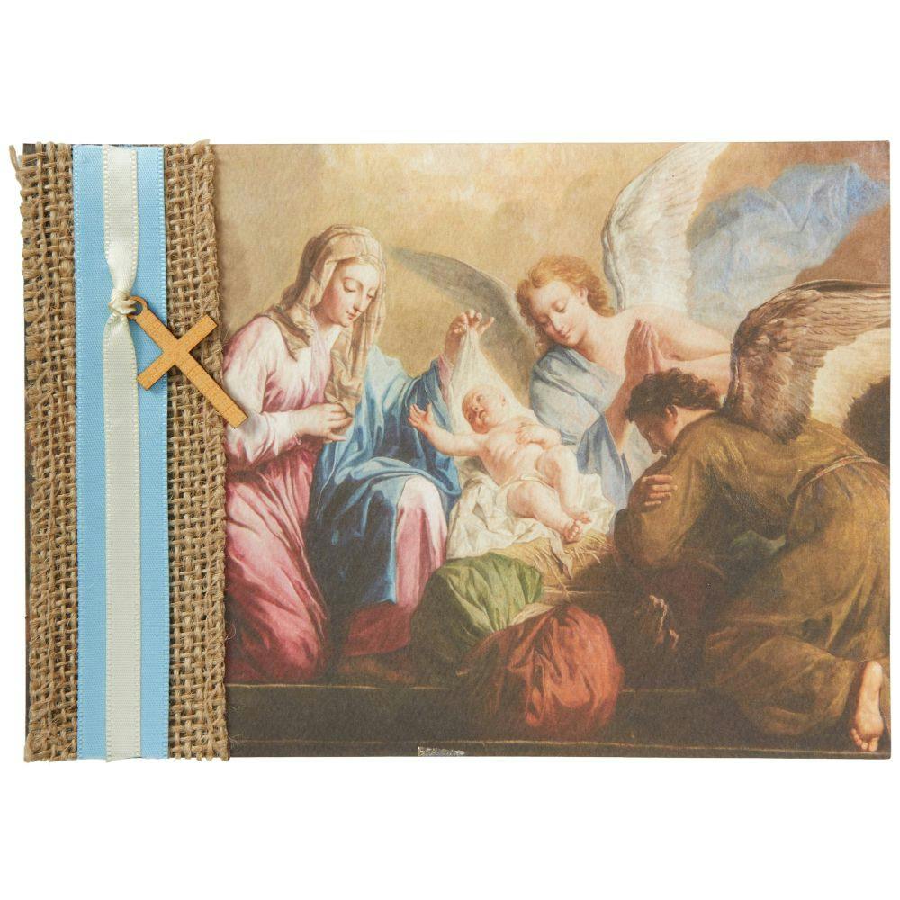 Fine Art Nativity with Angels Christmas Card First Alternate Image width=&quot;1000&quot; height=&quot;1000&quot;