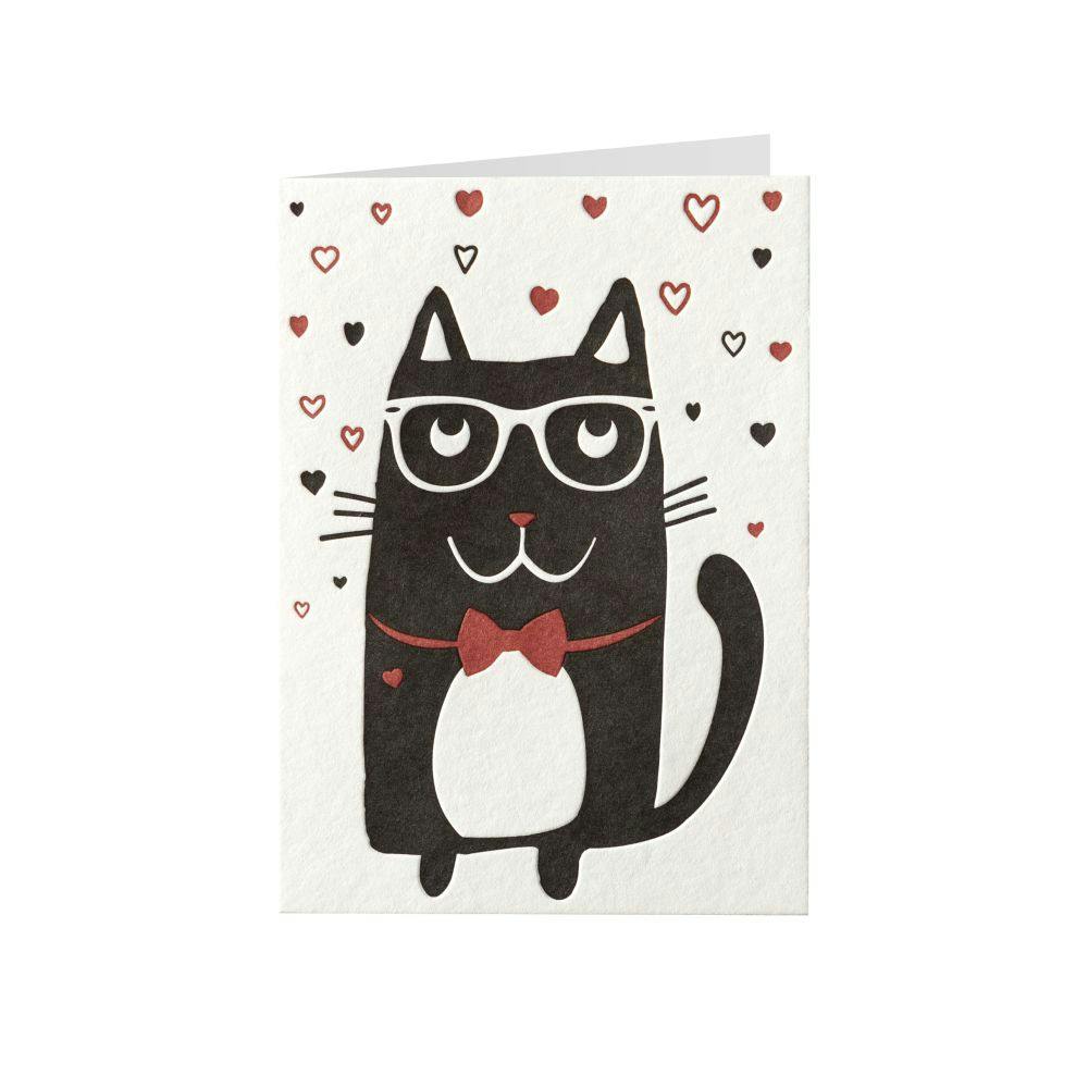 Cat With Glasses Valentine&#39;s Day Card Fifth Alternate Image width=&quot;1000&quot; height=&quot;1000&quot;