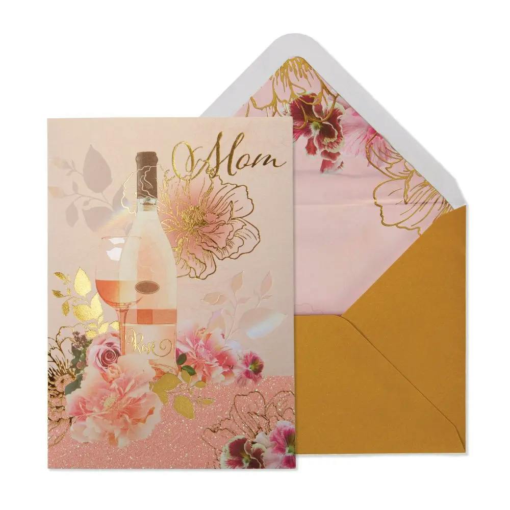 Wine and Flowers Mother&#39;s Day Card