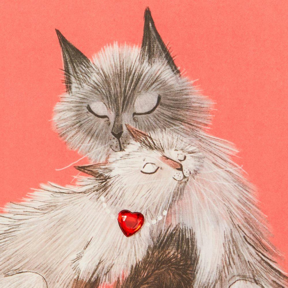 Two Cats Snuggling Valentine&#39;s Day Card Fifth Alternate Image width=&quot;1000&quot; height=&quot;1000&quot;
