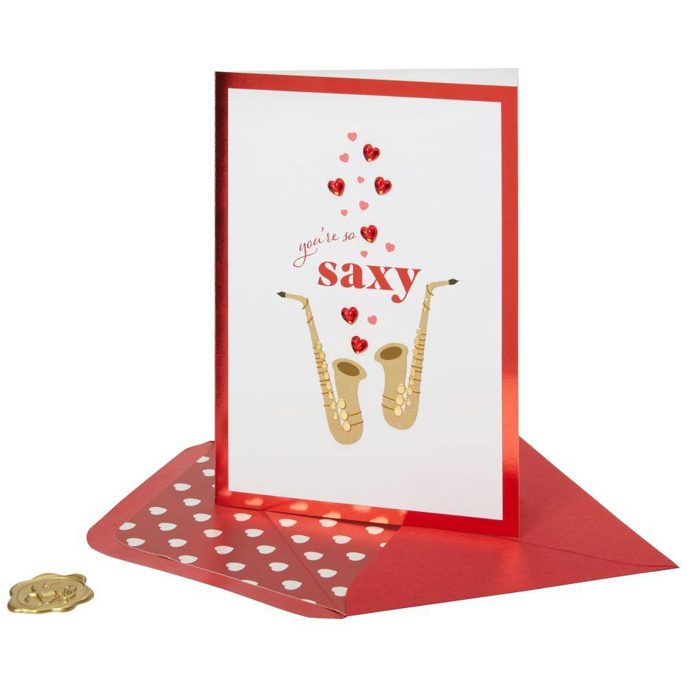 So Saxy Saxophone Valentine&#39;s Day Card Sixth Alternate Image width=&quot;1000&quot; height=&quot;1000&quot;