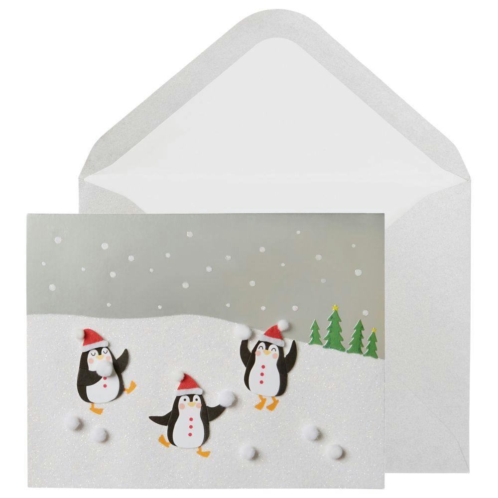 Penguins And Snowballs Christmas Card Main Product Image width=&quot;1000&quot; height=&quot;1000&quot;