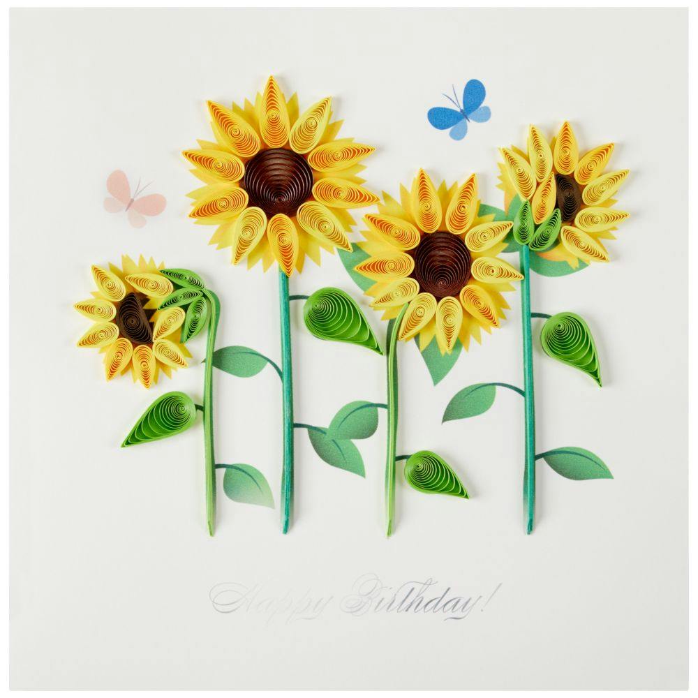 Sunflowers Quilling Birthday Card First Alternate Image width=&quot;1000&quot; height=&quot;1000&quot;