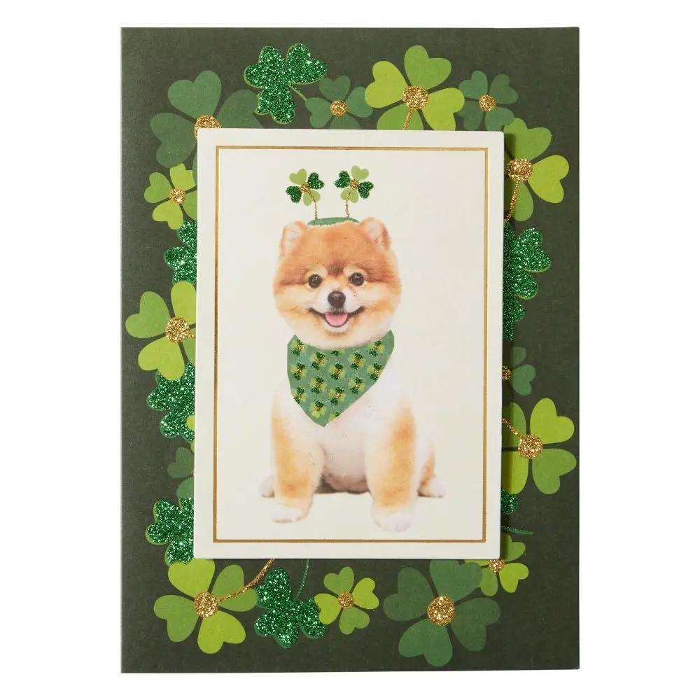 Pomeranian St. Patrick&#39;s Day Card front