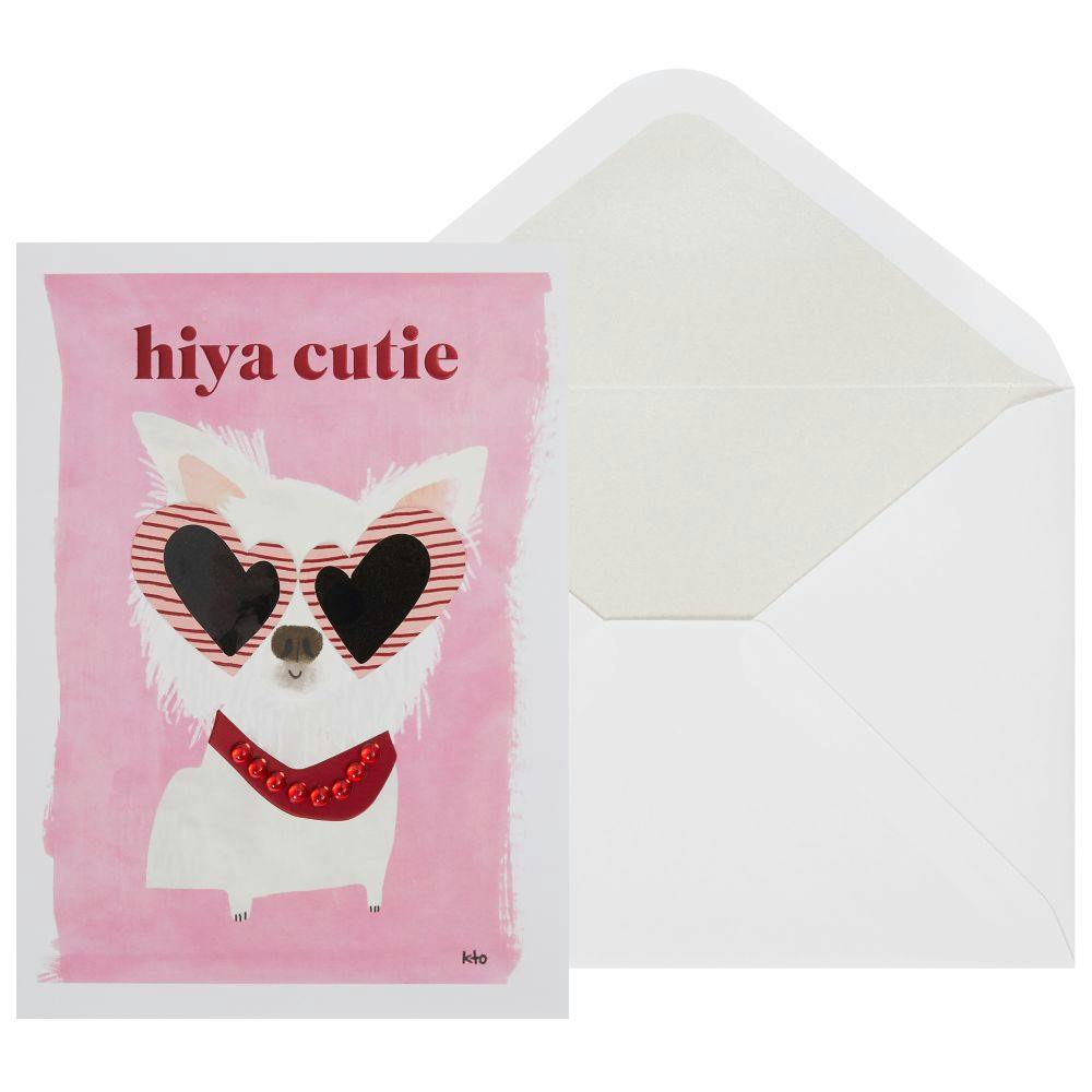 Cute Dog In Sunglasses Valentine&#39;s Day Card Main Product Image width=&quot;1000&quot; height=&quot;1000&quot;