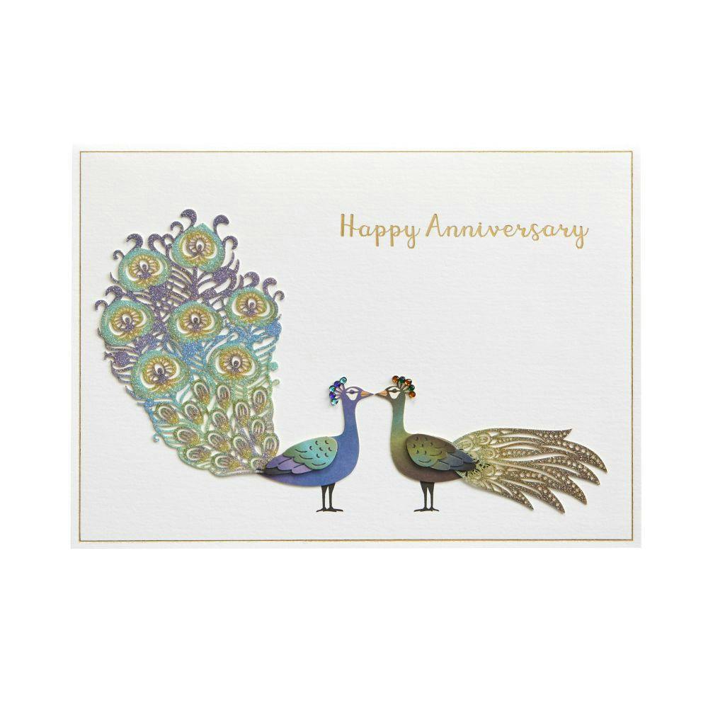Peacocks Anniversary Card First Alternate Image width=&quot;1000&quot; height=&quot;1000&quot;