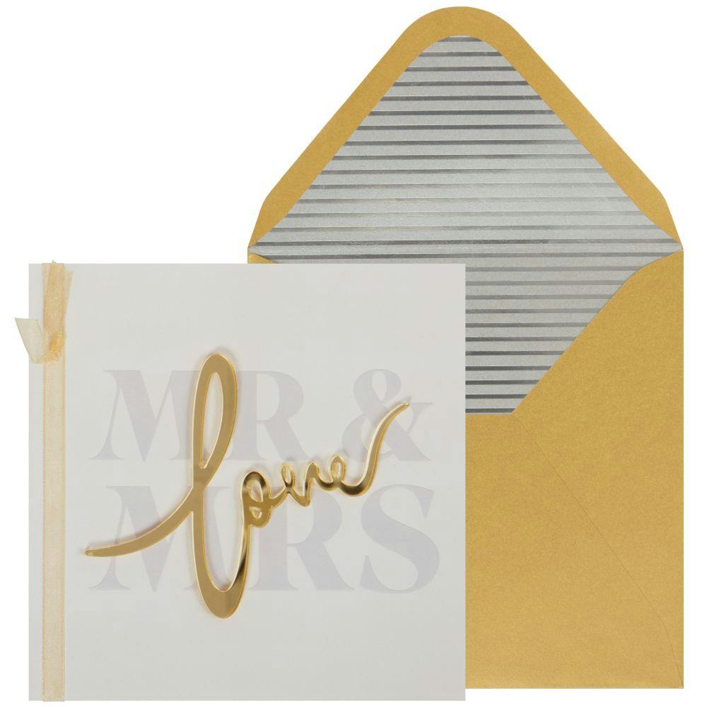 Mr &amp; Mrs Feature Lettering Wedding Card Main Product Image width=&quot;1000&quot; height=&quot;1000&quot;