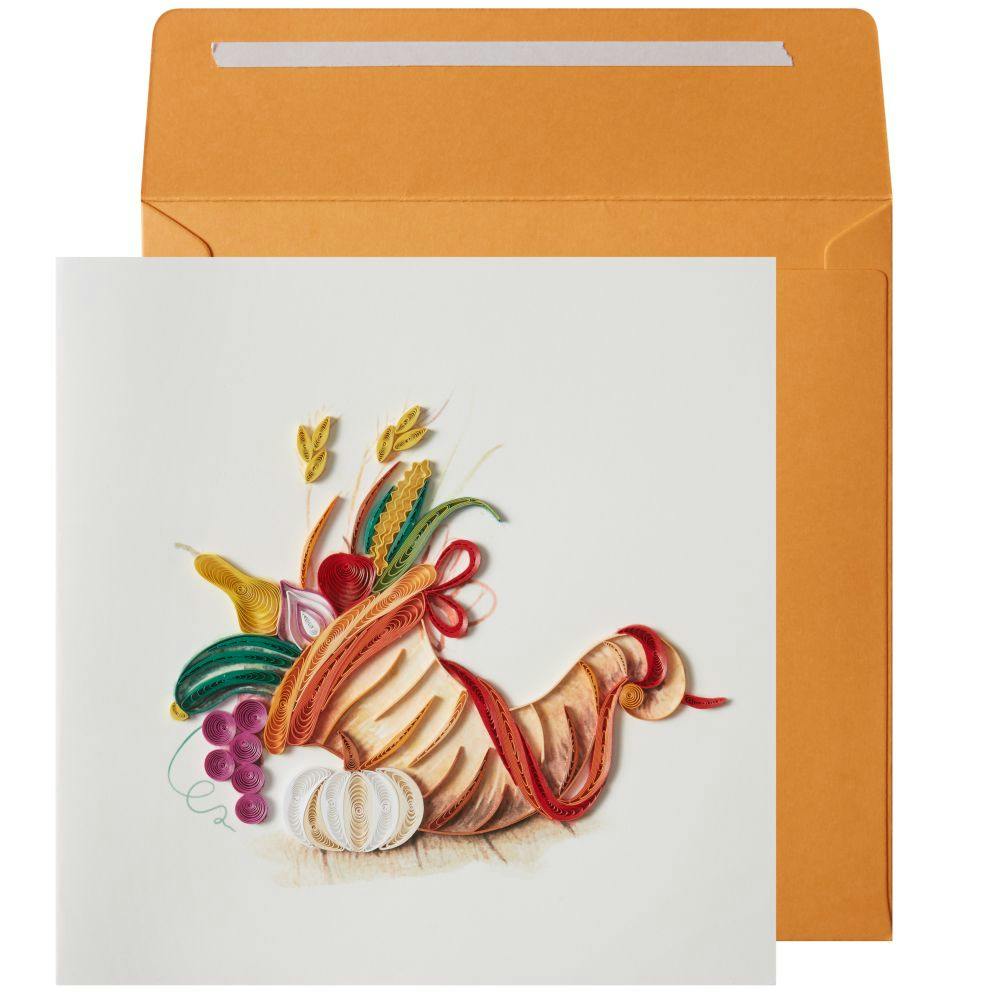 Cornucopia Fall Quilling Blank Card Main Product Image width=&quot;1000&quot; height=&quot;1000&quot;