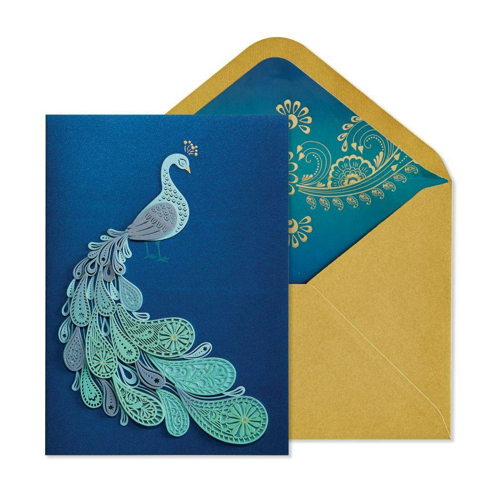 Peacock Layered Laser Birthday Card Main Product  Image width=&quot;1000&quot; height=&quot;1000&quot;