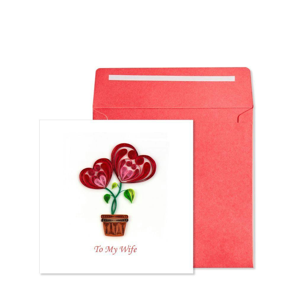 Potted Heart Plant Greeting Card Main Product  Image width=&quot;1000&quot; height=&quot;1000&quot;