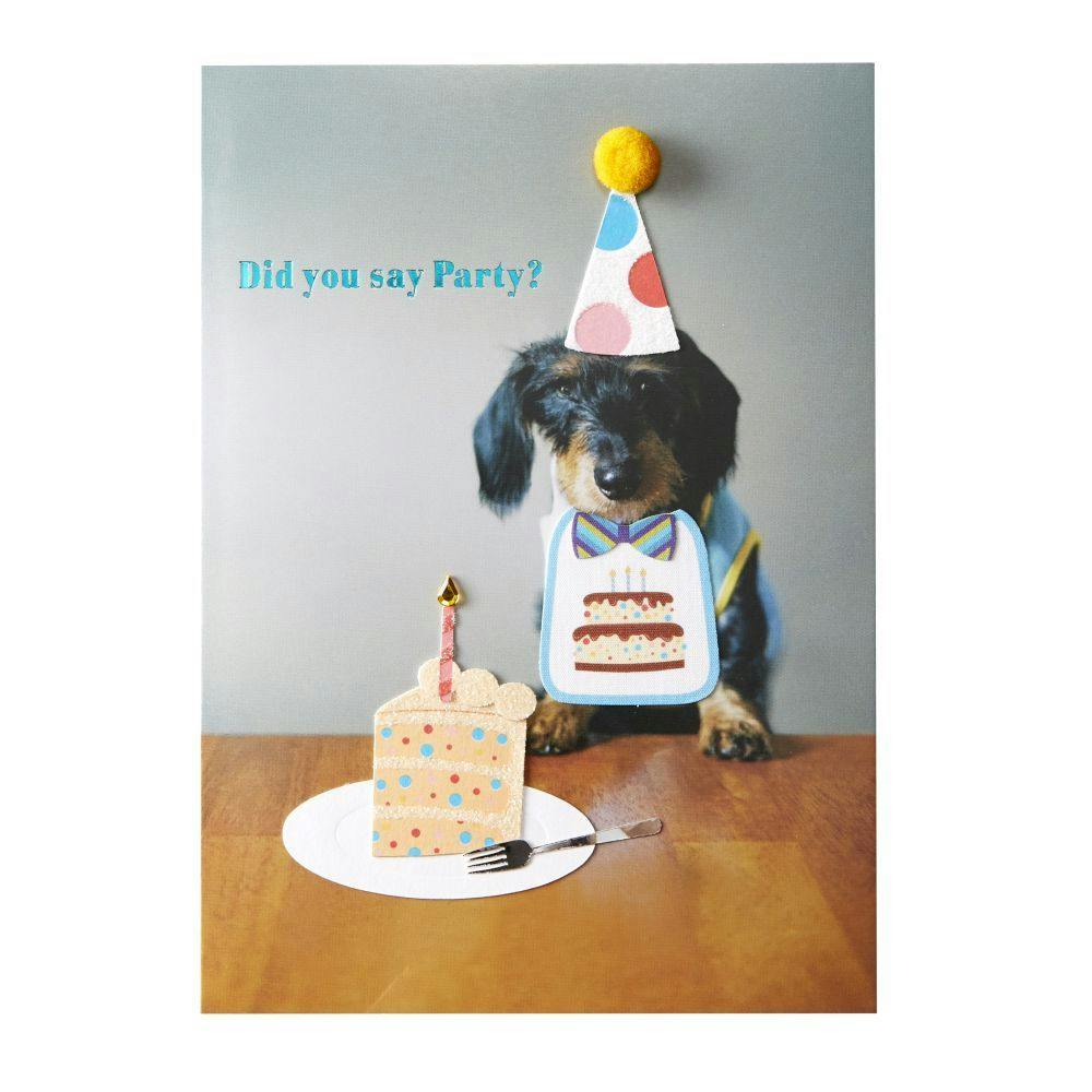Pup With Cake Greeting Card 2nd Product Detail  Image width=&quot;1000&quot; height=&quot;1000&quot;