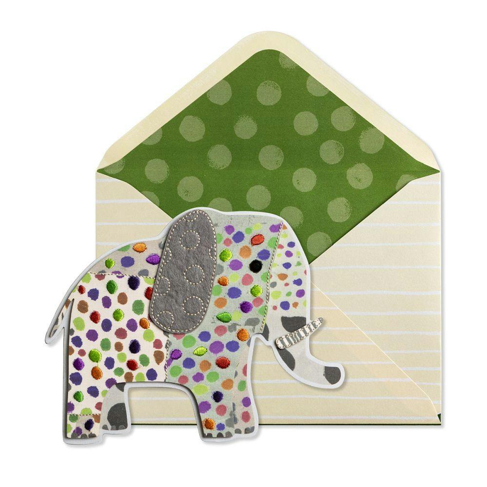 Embroidered Elephant Birthday Card Main Product Image width=&quot;1000&quot; height=&quot;1000&quot;