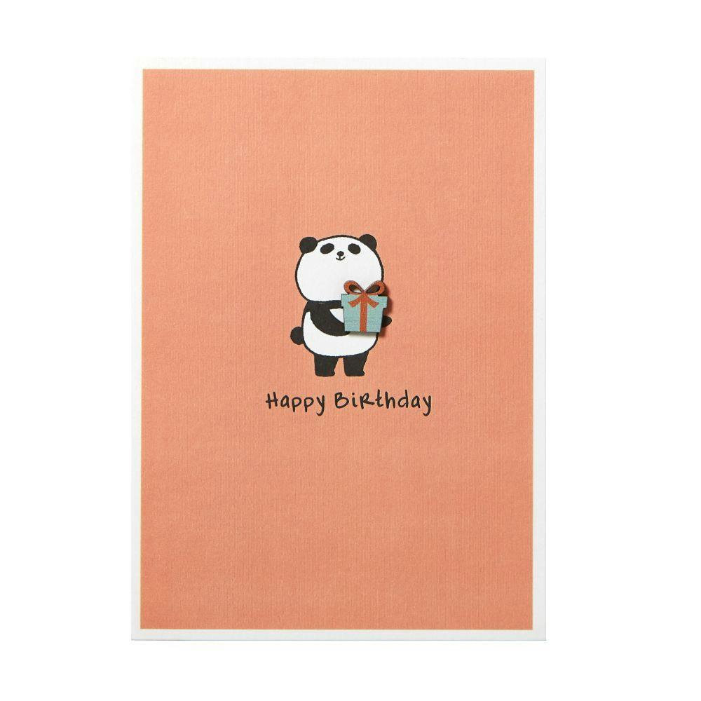 Panda with Present Birthday Card First Alternate Image width=&quot;1000&quot; height=&quot;1000&quot;