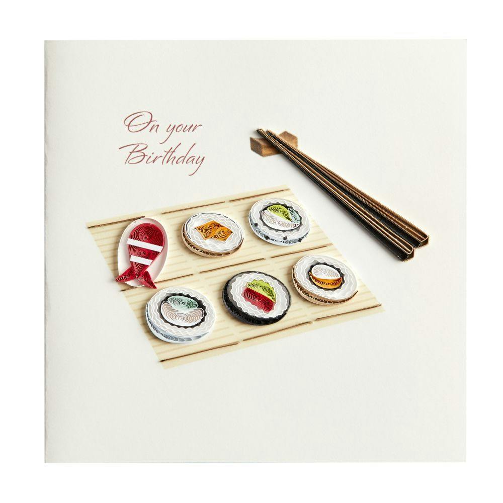 Sushi Quilling Birthday Card 2nd Product Detail  Image width=&quot;1000&quot; height=&quot;1000&quot;