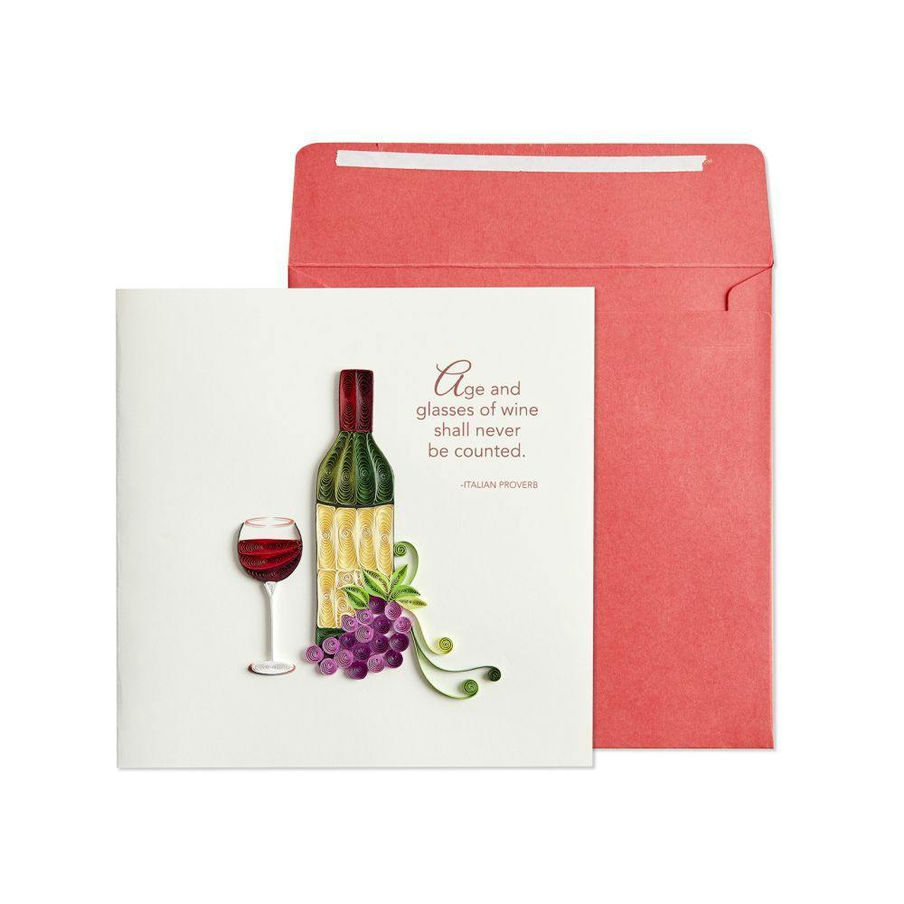 Wine Bottle Greeting Card Main Product  Image width=&quot;1000&quot; height=&quot;1000&quot;