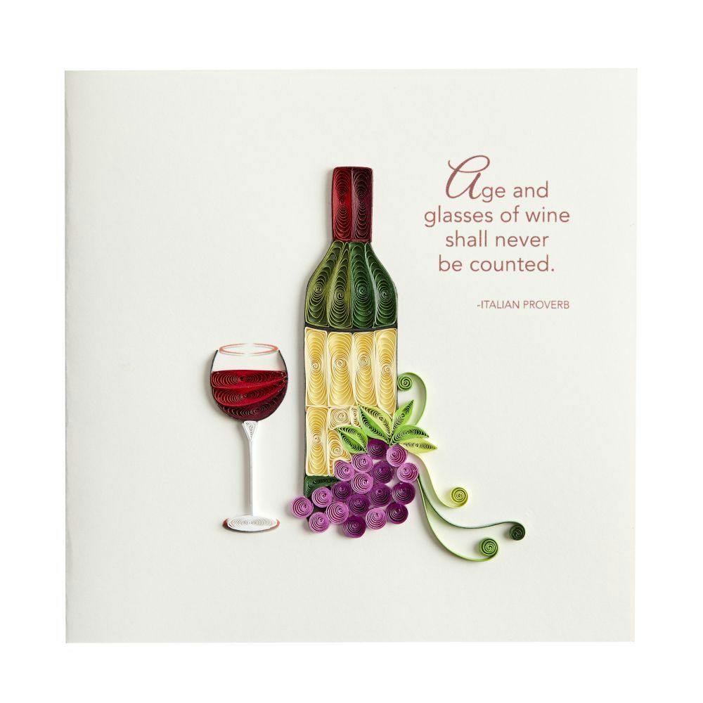 Wine Bottle Greeting Card 2nd Product Detail  Image width=&quot;1000&quot; height=&quot;1000&quot;