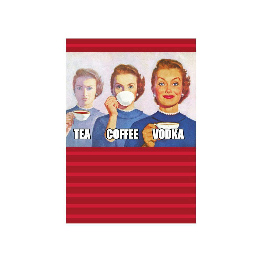 Tea Coffee Vodka Greeting Card 2nd Product Detail  Image width=&quot;1000&quot; height=&quot;1000&quot;