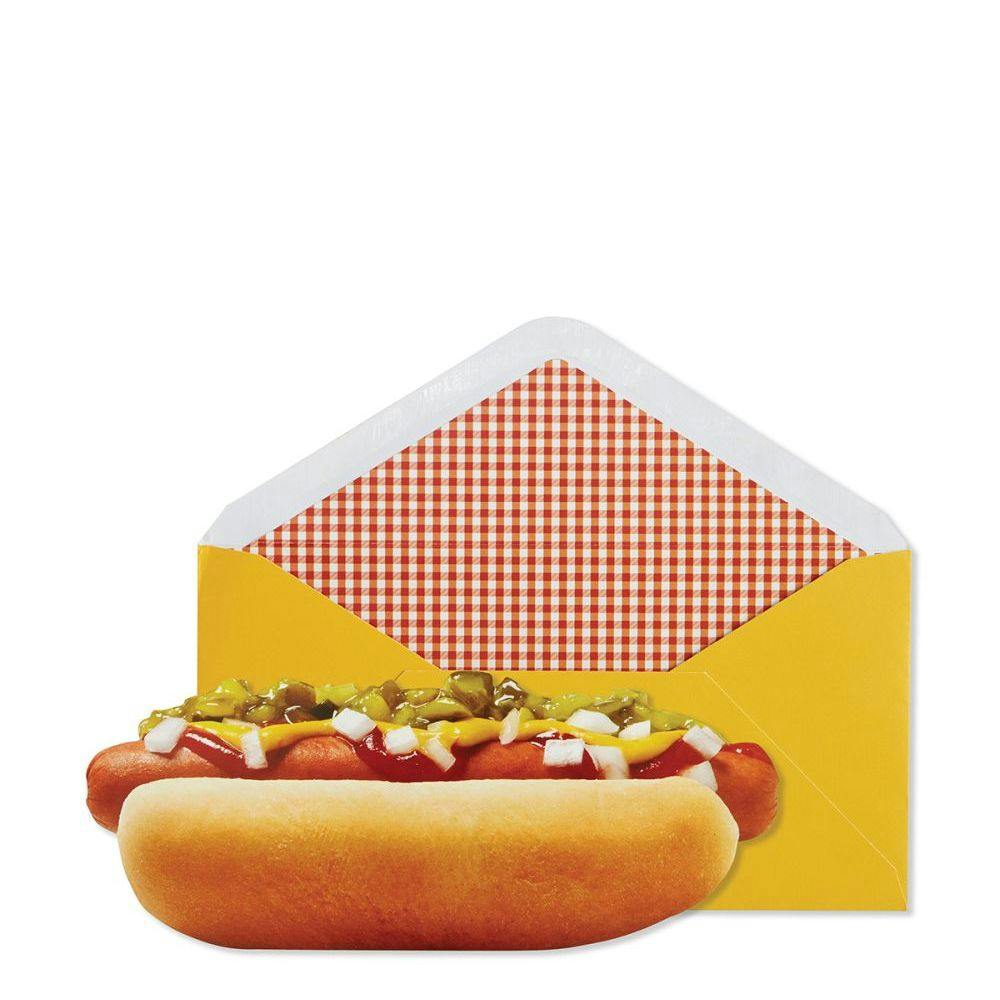 Die Cut Hot Dog Birthday Card Main Product  Image width=&quot;1000&quot; height=&quot;1000&quot;