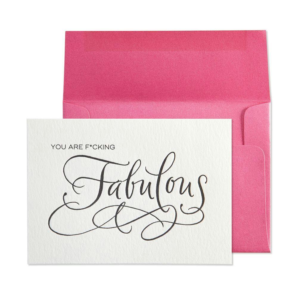 Calligraphy F Ing Fabulous Birthday Greeting Card Main Product  Image width=&quot;1000&quot; height=&quot;1000&quot;