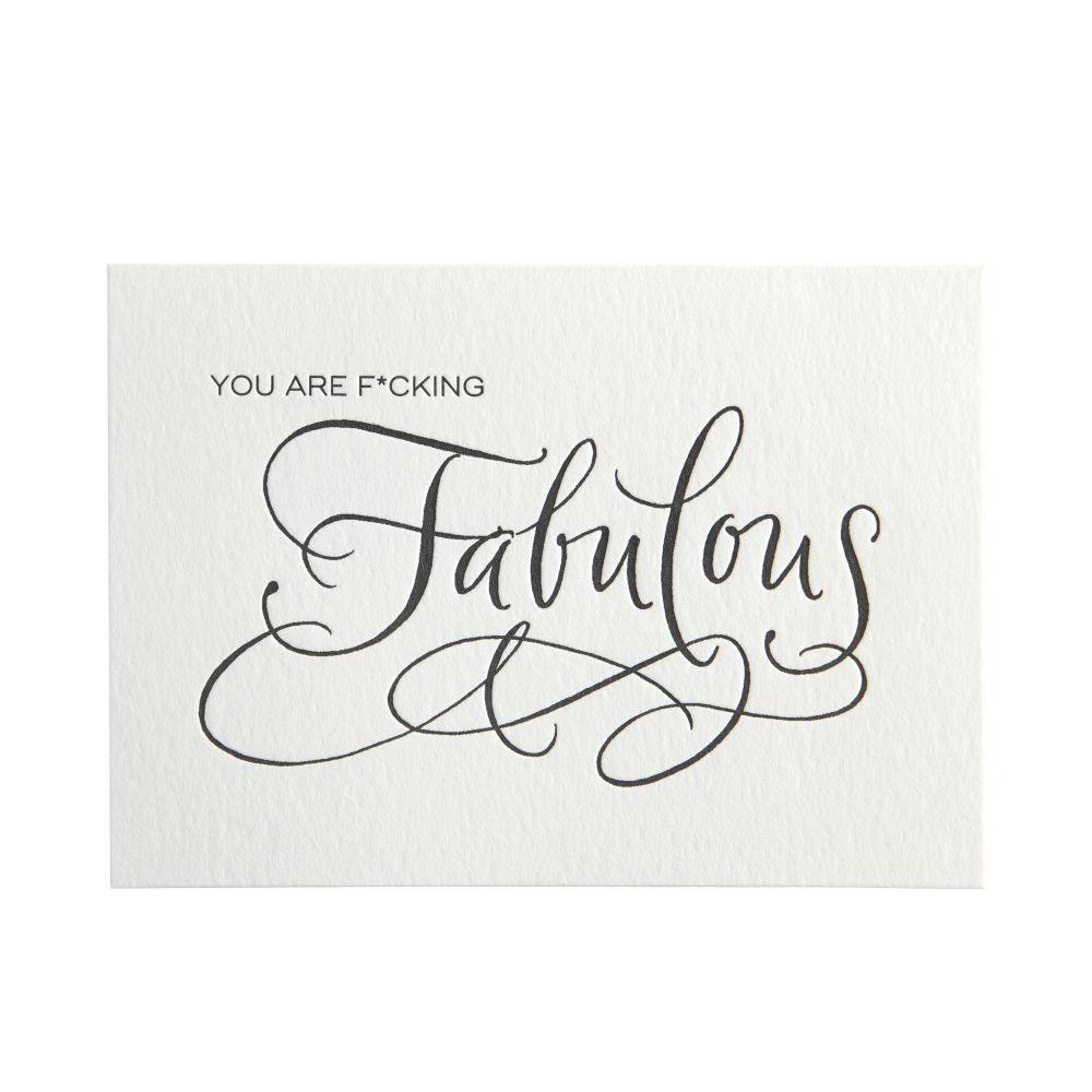 Calligraphy F Ing Fabulous Birthday Greeting Card 2nd Product Detail  Image width=&quot;1000&quot; height=&quot;1000&quot;