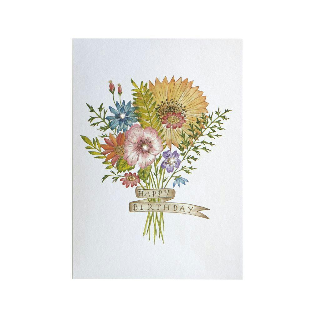 Tattoo Wild Flower Bouquet Greeting Card 2nd Product Detail  Image width=&quot;1000&quot; height=&quot;1000&quot;