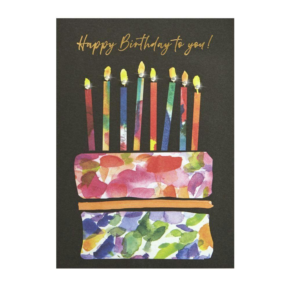 Cake On Black Birthday Card 2nd Product Detail  Image width=&quot;1000&quot; height=&quot;1000&quot;