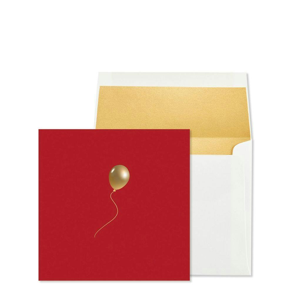 Red With Balloon Greeting Card Main Product  Image width="1000" height="1000"