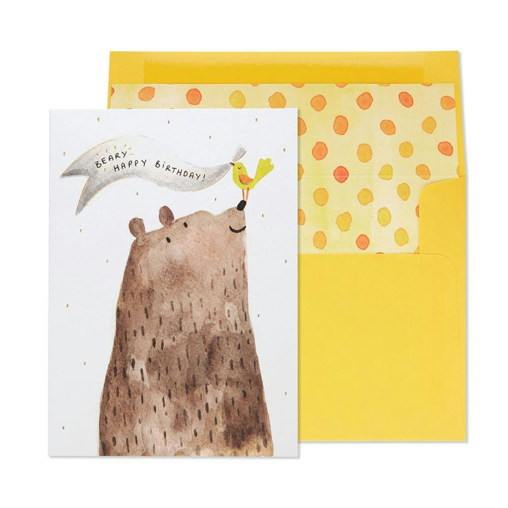 Bear With Banner Greeting Card Main Product  Image width=&quot;1000&quot; height=&quot;1000&quot;