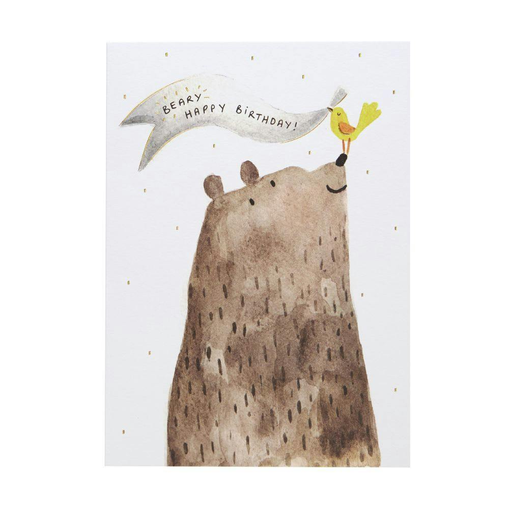 Bear With Banner Greeting Card 2nd Product Detail  Image width=&quot;1000&quot; height=&quot;1000&quot;