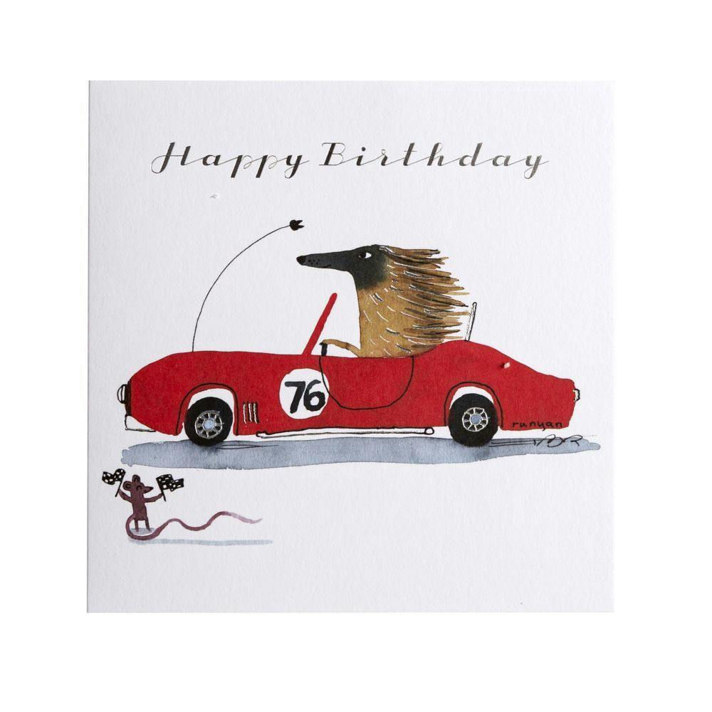 Race Car Greeting Card 2nd Product Detail  Image width=&quot;1000&quot; height=&quot;1000&quot;