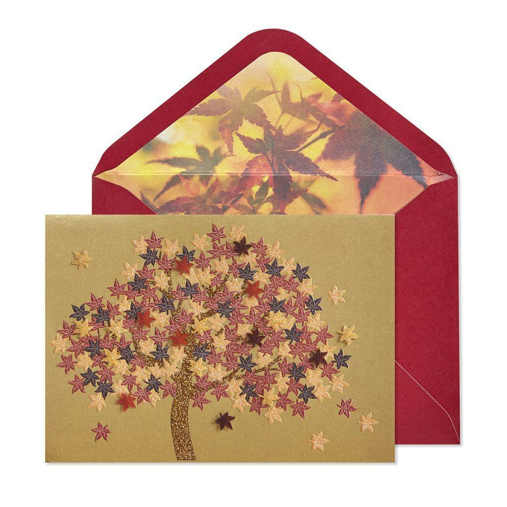 Vellum Japanese Maple Tree Blank Card Main Product  Image width=&quot;1000&quot; height=&quot;1000&quot;