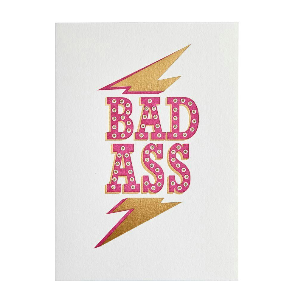 Bad Ass Lightning Bolt Greeting Card 2nd Product Detail  Image width=&quot;1000&quot; height=&quot;1000&quot;