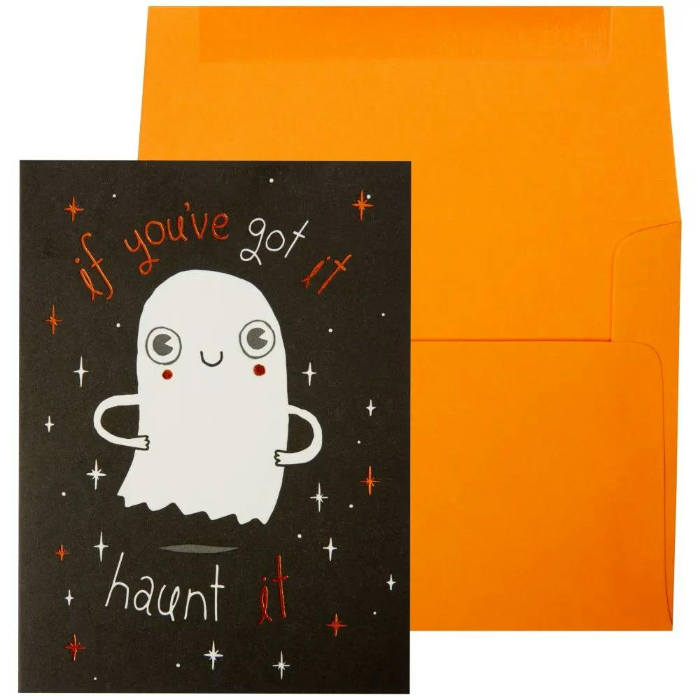 Haunt It Ghost Halloween Card